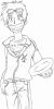 Luffy crayon avec model